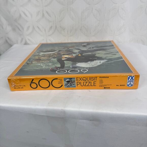 FX Scmid Flotilla 600 Piece Puzzle Ray Harris-Ching 1997 45cm X 45cm Ducks - Picture 7 of 11